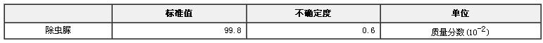 除虫脲农药纯度标准物质