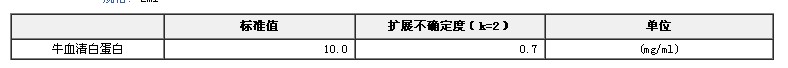 牛血清白蛋白溶液标准物质BW3627-12