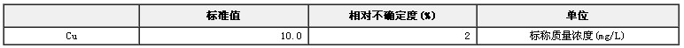 模拟天然水铜溶液成分分析标准物质