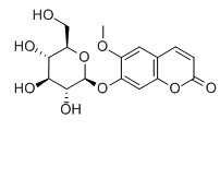 东莨菪苷对照品分子结构图