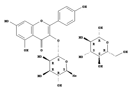 52分子式:c27h30o15别名:百蕊草素i;山柰酚-3-o-葡萄糖鼠李糖苷