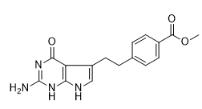 4-[2-(2-氨基-4,7-二氢-4-氧-1H-吡咯[2,3-d]嘧啶-5-基)乙基]苯甲酸甲酯对照品